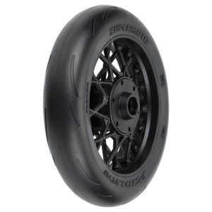 Pro-Line PM-MX - Front Supermoto Motorcycle Tire Pre-Mounted - Black (S3) (1)
