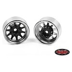 High-performance RC car wheels with alloy rims and black detail for durability and speed.