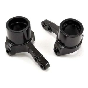 High-quality black RC car motor mounts for remote control vehicles.