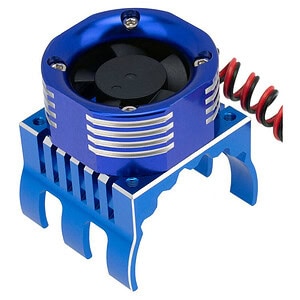 PowerHobby 1/8 Aluminum High Speed LED Lights Cooling Fan Heatsink Mount Blue PHT1299