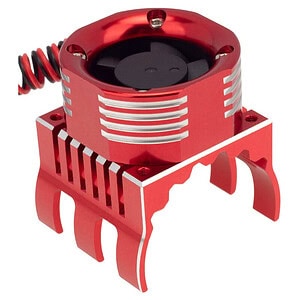 PowerHobby 1/8 Aluminum High Speed LED Lights Cooling Fan Heatsink Red PHT1299-RED