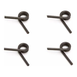 Close-up of black RC car suspension pins with a coiled end, essential for RC car stability and performance.