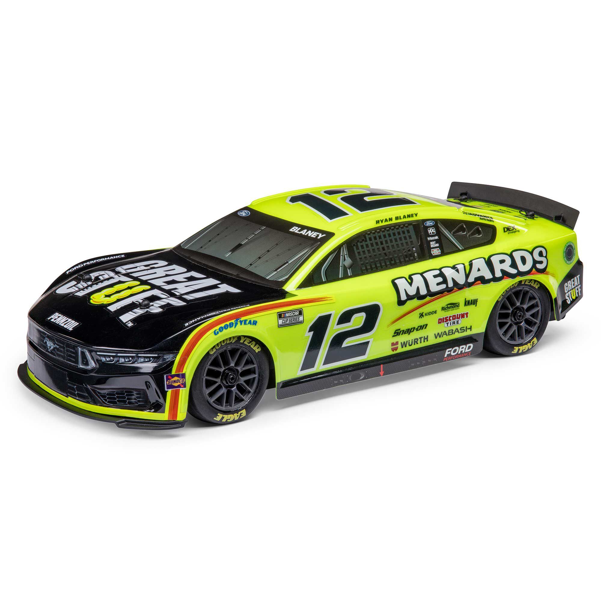 1/12 Ryan Blaney No. 12 Menards 2024 Ford Mustang Losi NASCAR AWD RC Racecar