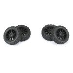 Pro-Line Badlands MX 1.9 inch Buggy Tires Pre-Mounted on Mach-10 Black Wheels - Typhon GROM 4-Pack w/ 12mm Hex