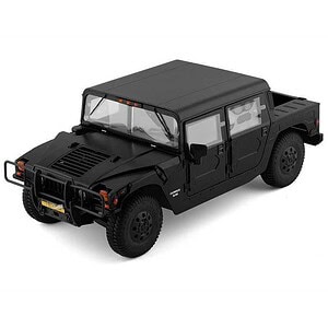 1/12 FMS 2006 Hummer H1 Alpha RTR Rock Crawler Trail Truck Black FMM11261RSBK