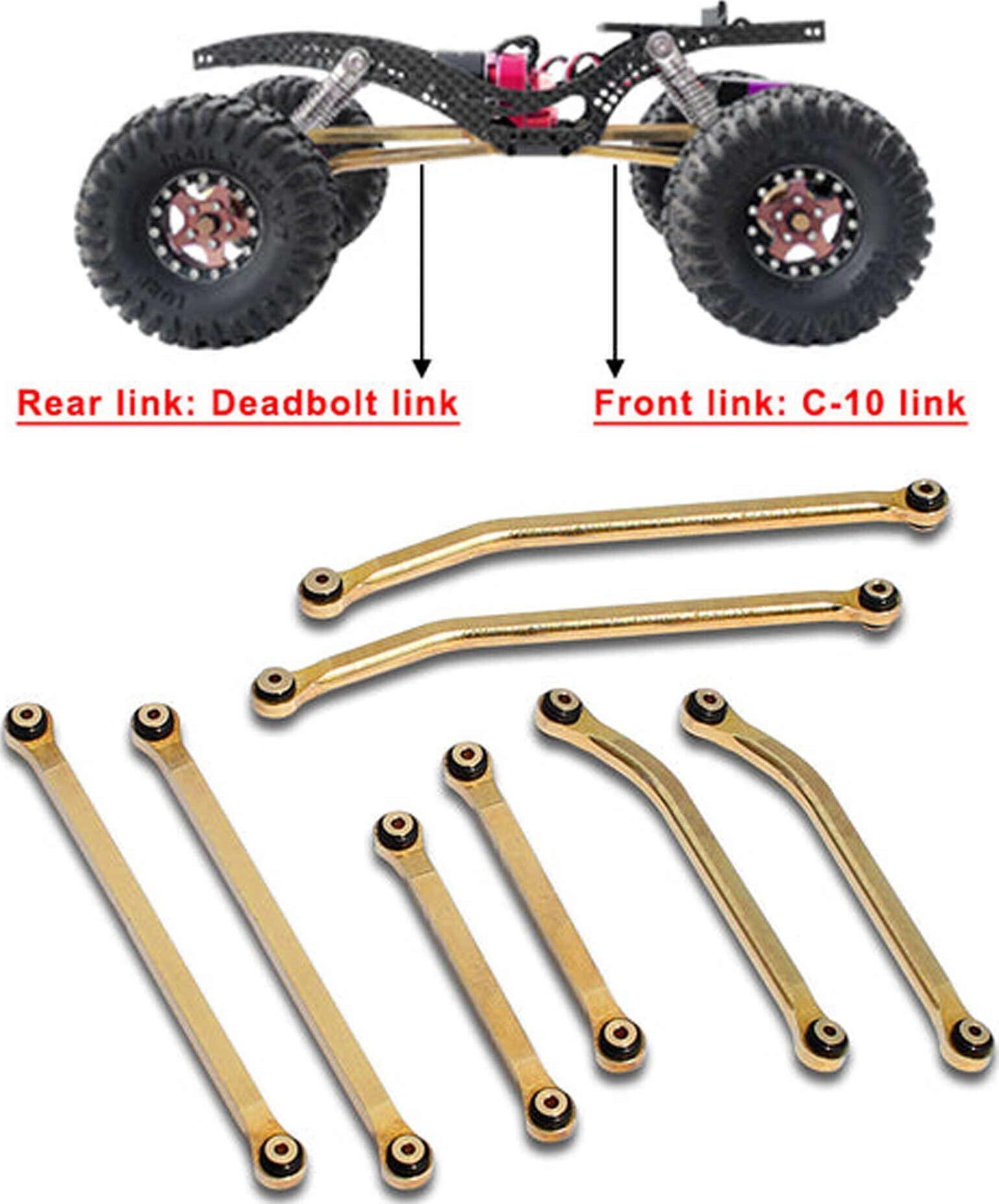 Furitek Hybrid Brass High Clearance Links Set For SCX24