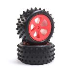 Losi Mini JRX2 4-Row Rear Tires Mounted - Red (2)