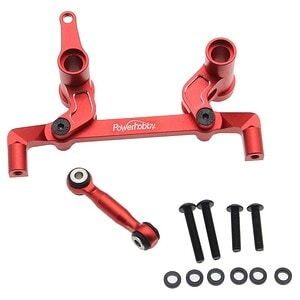 PowerHobby Aluminum Steering Set w Rod Red FOR Traxxas 4-Tec Drift PHB6925RED