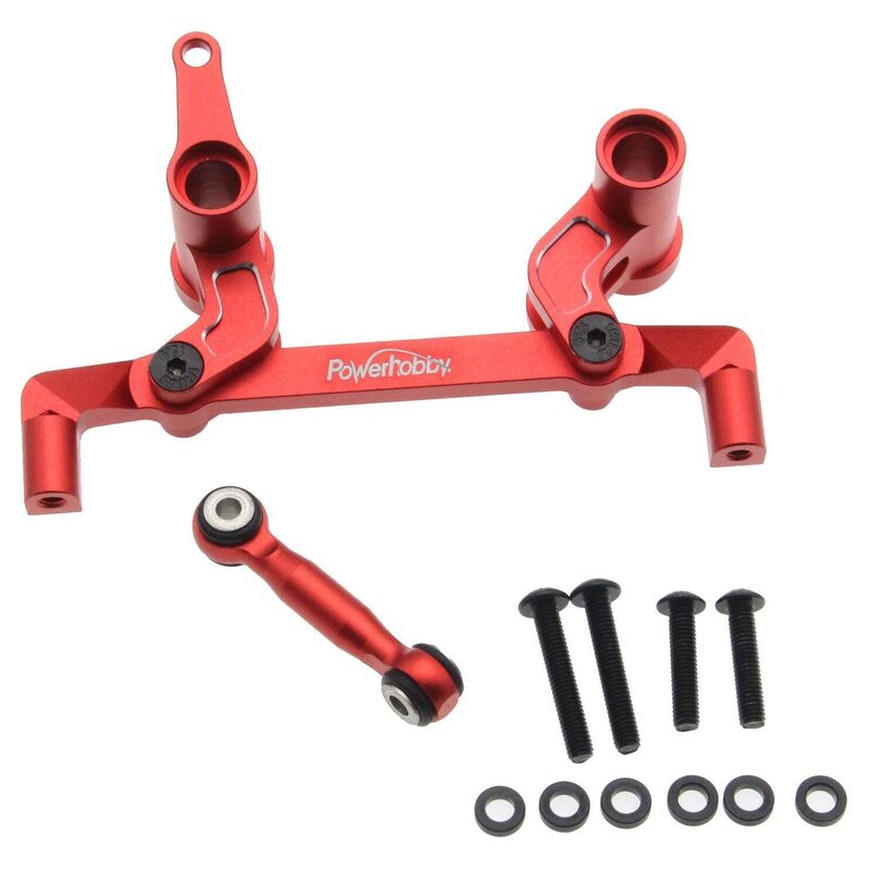 PowerHobby Aluminum Steering Set w Rod Red FOR Traxxas 4-Tec Drift PHB6925RED