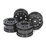 Tamiya TT-01 Type-E Racing Truck Wheels w/12mm Hex 4-Pack - Black