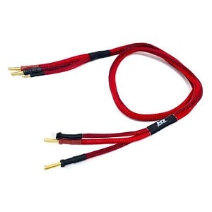 MTR 2S Pro Charge Cable 4mm to 4/5mm Bullet 1 Meter - Red