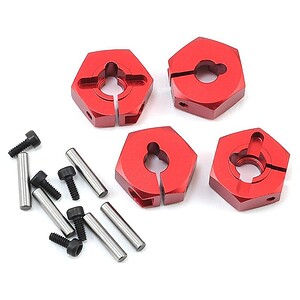 MST Alum. hex. wheel hubs 4mm (red) (4) MXS-82004R
