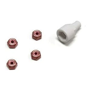 Kyosho Color Nylon Nut Red MZW13R