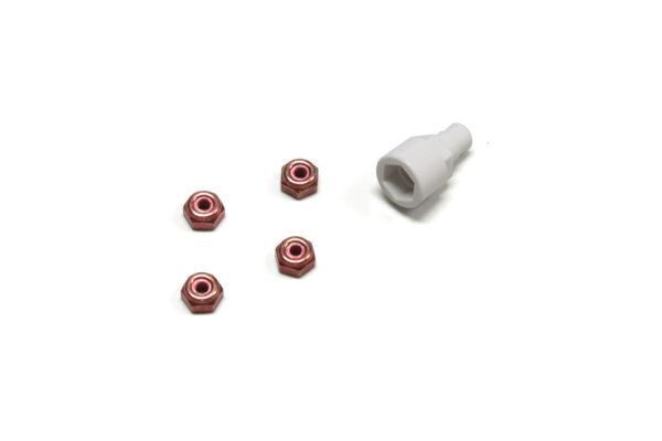 Kyosho Color Nylon Nut Red MZW13R