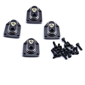 PowerHobby Brass Portal Axle Covers Axial 1/18 Capra UTB18 - Black