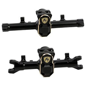 PowerHobby Axial SCX24 Jeep C10 Bronco BRASS Front / Rear Axle Housing w Covers