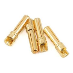 PTK  RC 4.0mm  Super Bullet  Solid Gold Connectors (4 Male)