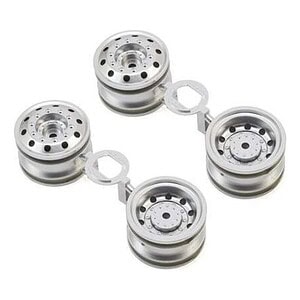 Tamiya TT-01 Type-E Racing Truck Wheels 4-Pack w/12mm Hex - Matte Chrome TAM51588