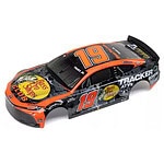 RC racing car body with Bass Pro Shops design and race number 19.