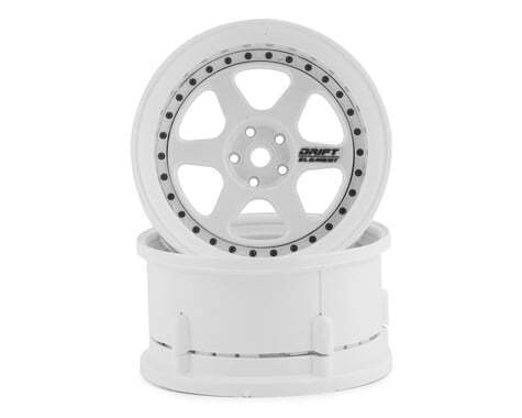 DS Racing Drift Element 6-Spoke Drift Wheels - Triple White with Black Rivets ds-de-202
