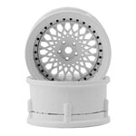 DS Racing Drift Element Mesh Drift Wheels (Triple White w/Black Rivets) (2) DSD-DE-302