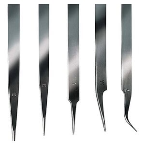 Latosho Stainless Steel Extra Fine Tweezer Set 5pc LAT27068
