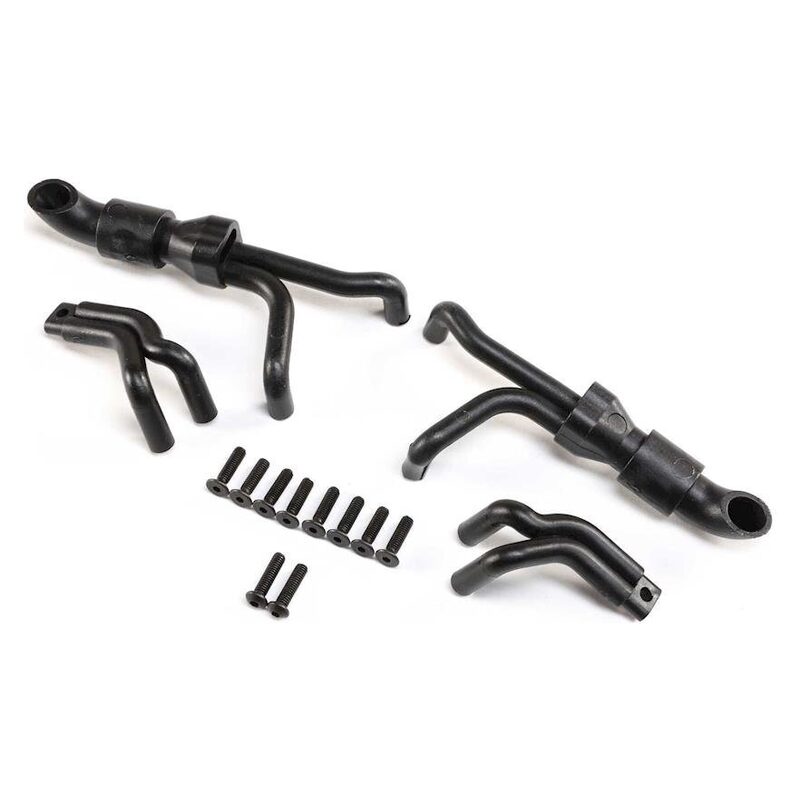 Losi 4n1 Collective Headers Silver: LMT LOS241035