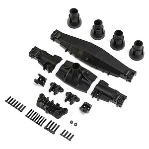 Durable black RC car axle parts and accessories for upgrades and repairs.