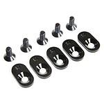 Losi EngineMntInsert&Screws BLK 21T(5): 5ive-T 2.0 LOS252105