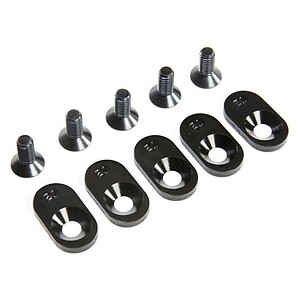 Losi EngineMntInsert&Screws BLK 21T(5): 5ive-T 2.0 LOS252105