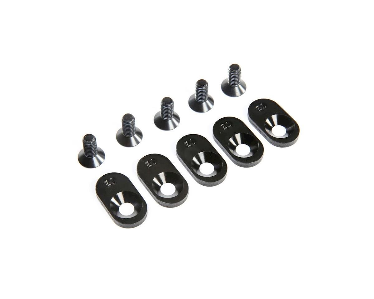 Losi EngineMntInsert&Screws BLK 21T(5): 5ive-T 2.0 LOS252105