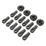 Team Losi Shock and Rod Ends Spring Cups 12-Pack: Super Baja Rey LOS254034