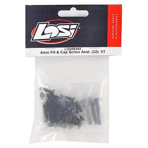 Losi 4mm FH & Cap Screw Asst. (32): 5IVE-T MINI WRC LOSB6465