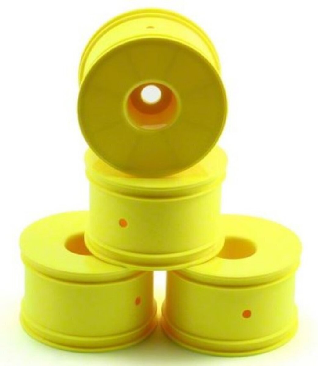 Losi 1:8 Standard Truggy Dish Wheel - Yellow (4pcs)