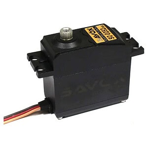 Robust RC car servo motor with digital control for precise steering and high performance.