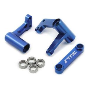 STRC Aluminum Steering Bellcrank for Traxxas Slash/Rustler Bandit w/Bearings Blue