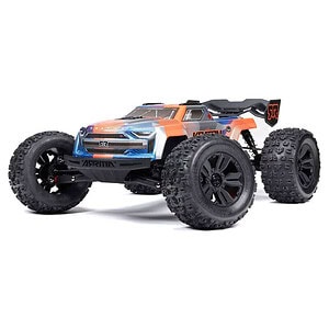 High-performance RC off-road car with rugged tires, sleek design, perfect for hobbyists and racers.