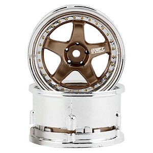 DS Racing Drift Element 5-Spoke Drift Wheels - Bronze & Chrome