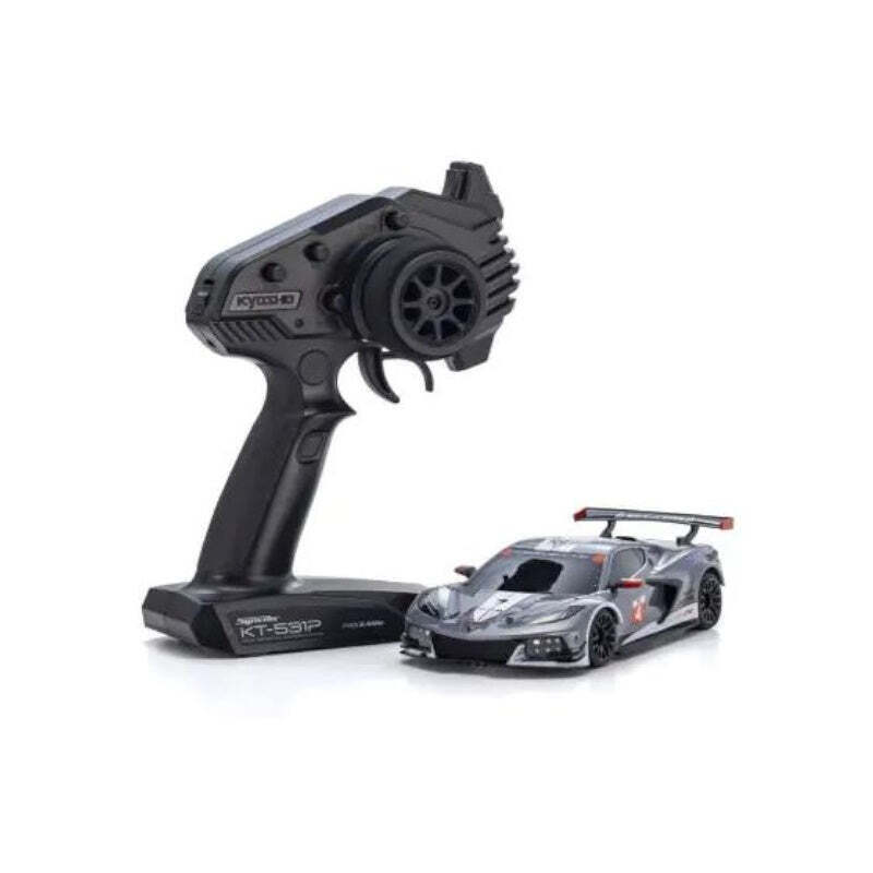 1/28 Kyosho Mini-Z Chevrolet Corvette C8.R - Gunmetal/White