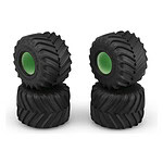 High-performance off-road RC car tires with durable rubber and deep tread for maximum traction.