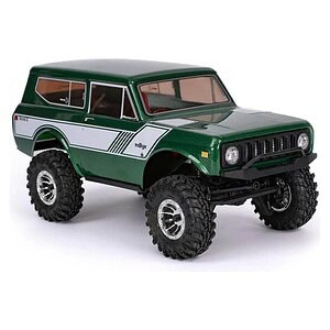 High-performance RC off-road vehicle with rugged tires.