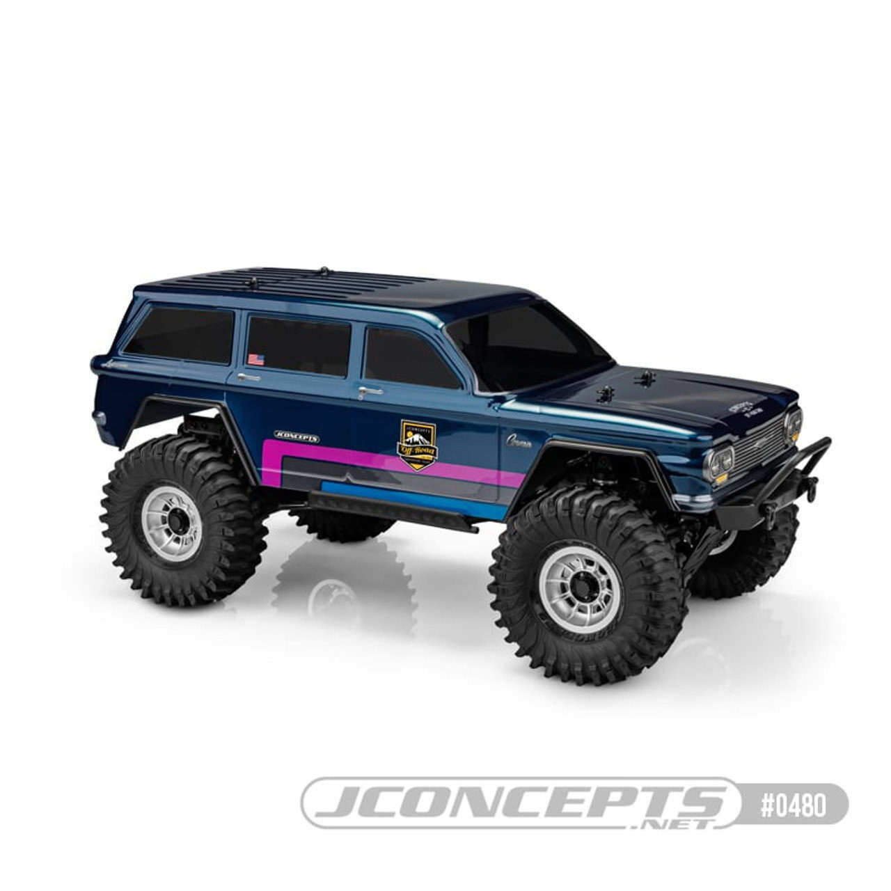 Remote control RC car with rugged tires and off-road design for racing and climbing.