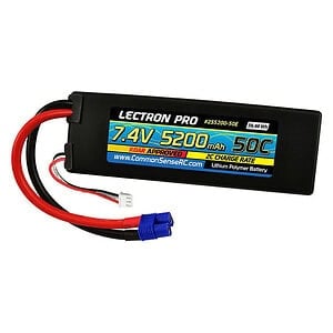 Lectron Pro 7.4V 5200mAh 50C Lipo Battery with EC3 Connector