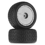 Custom Works Street Trac Pre-Mounted Dirt Oval Rear Tires - HB Compound (2-Pack)