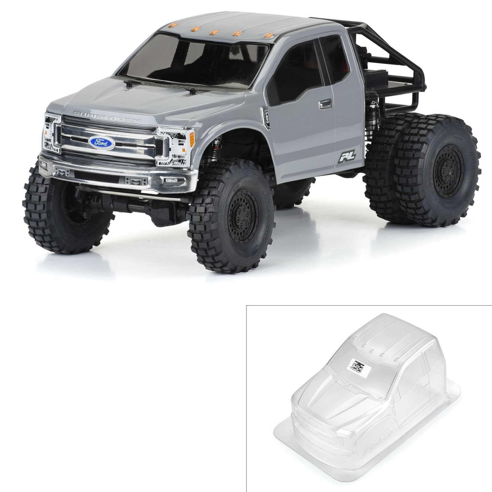 Pro-Line 1/10 2017 Ford F-250 Super Duty Cab-Only 12.3In WB Crawler - PRO361900 - Body (Clear)