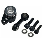 Detailed image of an RC car steering linkage with screws and washers, essential for remote control car upgrades and maintenance. Ideal for hobbyists seeking durability and precision.