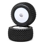 Losi Pin Tires Rear Mounted White (2) Mini-T 2.0 LOS41013