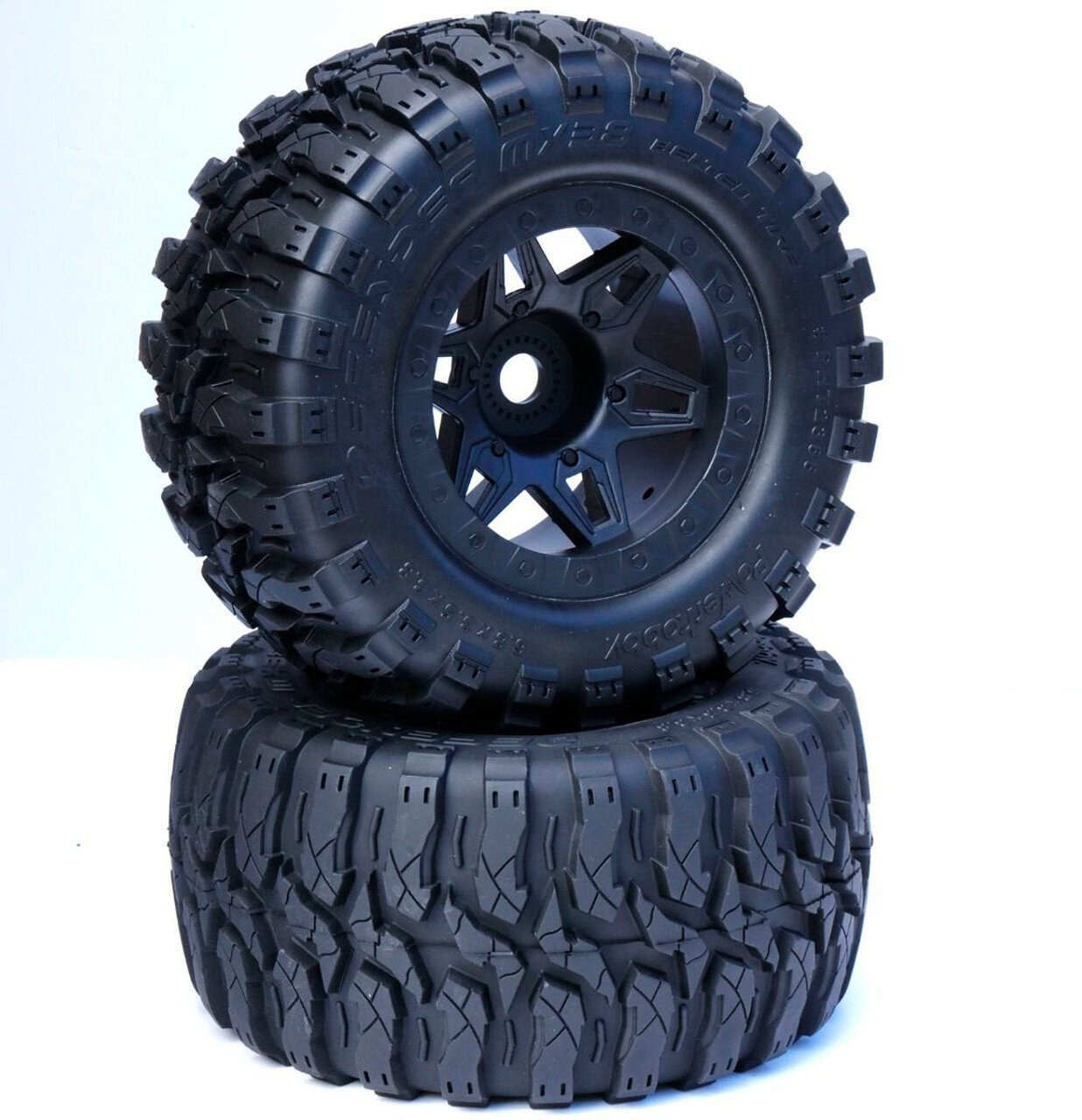 PowerHobby 1:8 Defender 3.8 MT Belted All Terrain Tires - 17mm Hex