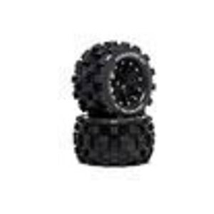 Duratrax Stakker MT 2.8 Pre-Mounted Front/Rear C2 - 0 Offset Black (2)