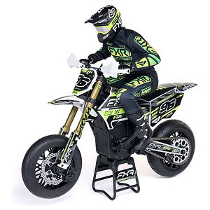 1/4 Promoto-SM Super Moto Motorcycle FXR White: RTR Basic
